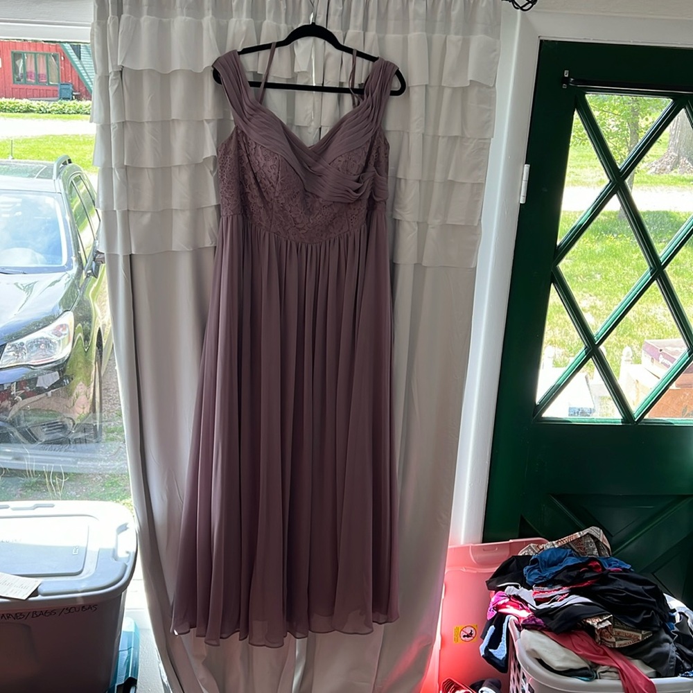 Azazie bridesmaid dress dusk purple